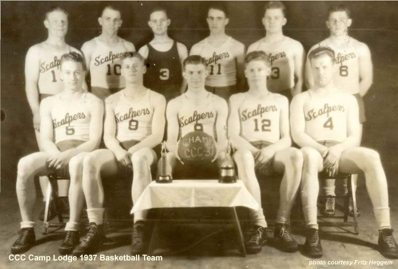 CCC Camp Lodge 1937 Basketball Team