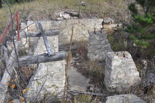 Remains of a building at Camp Fechner Grounds - 2015