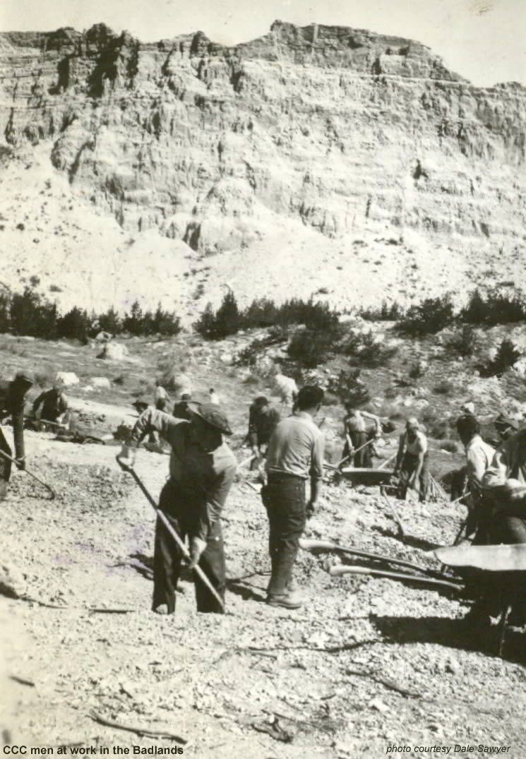 CCC Men at work in the Badlands CCC Men at work in the Badlands