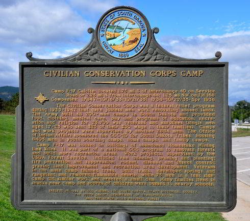 CCC Camp Calcite road side marker