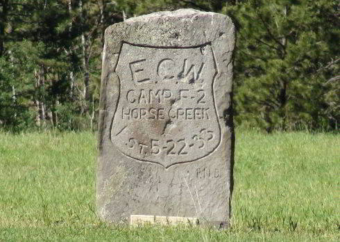 Horse Creek CCC Camp Waypoint Sign Horse Creek CCC Camp Waypoint Sign