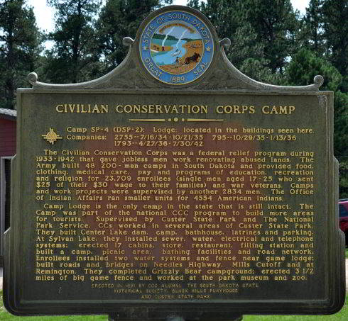 CCC Camp Lodge waypoint marker CCC Camp Lodge waypoint marker