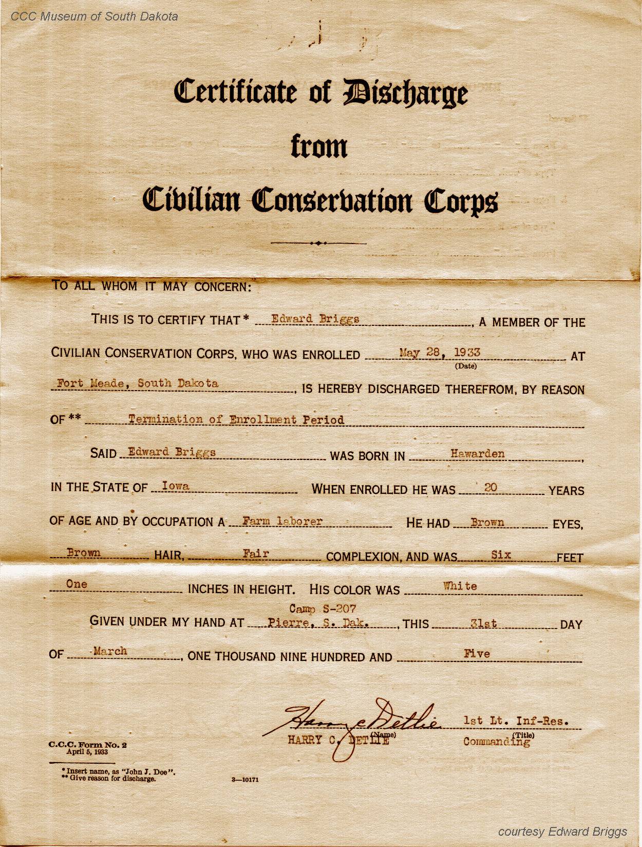 Edward Braiggs discharge Edward Braiggs discharge