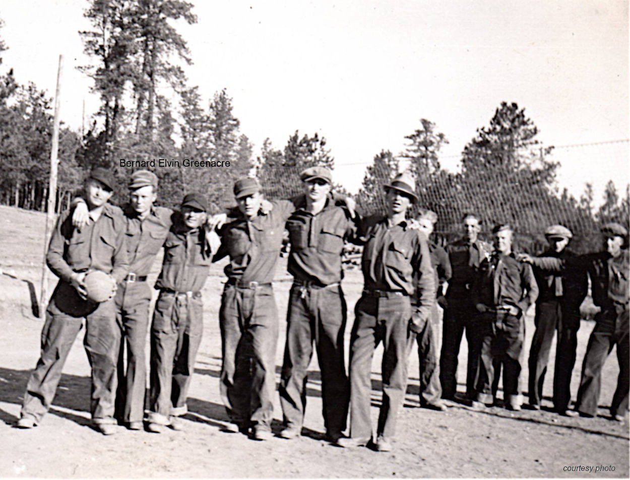 photo of a group of men at CCC Camp Custer
