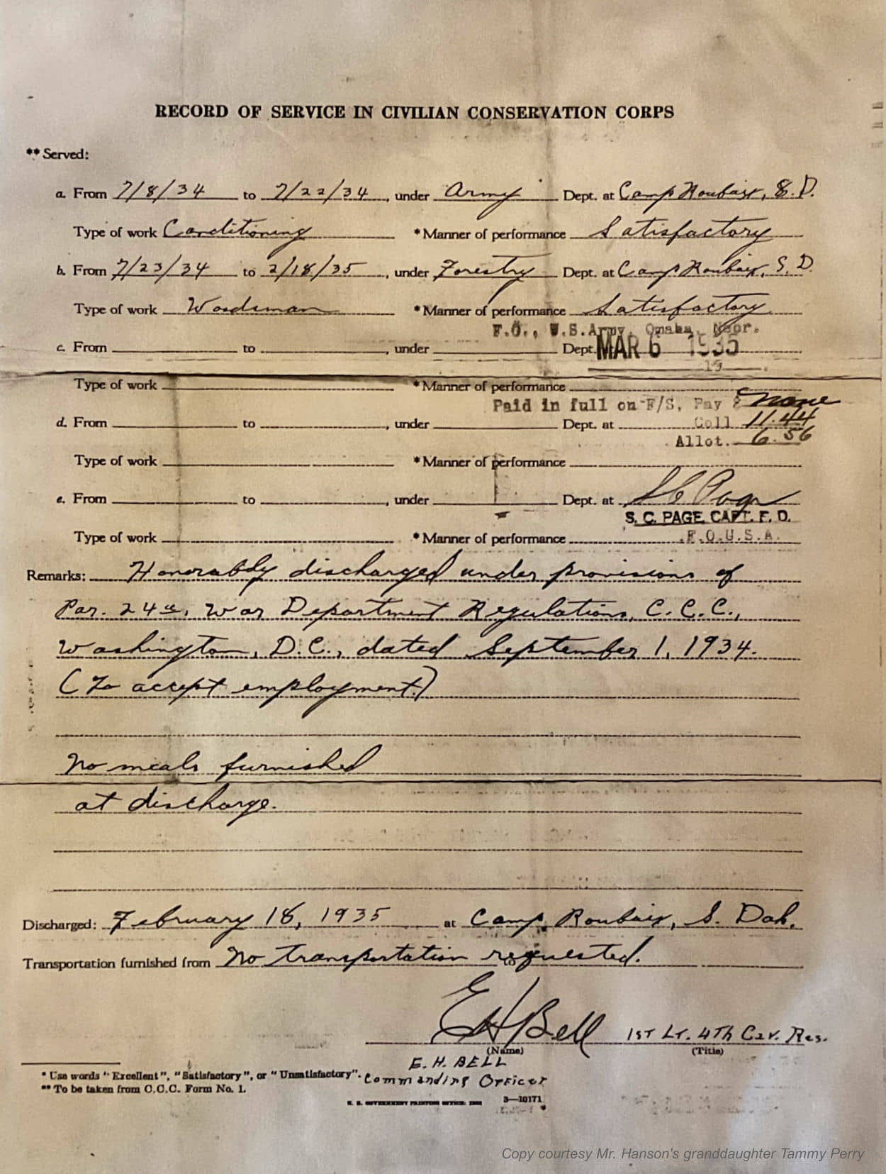 Page 2 Hanson discharge