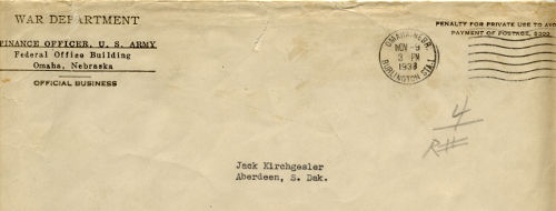 Jack Kirchgesler envelope Jack Kirchgesler envelope