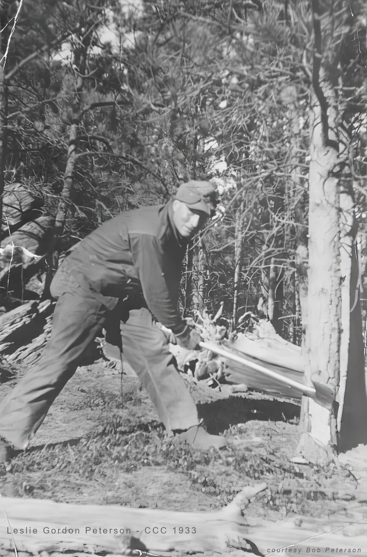 Leslie Petreson in Hill City CCC camp