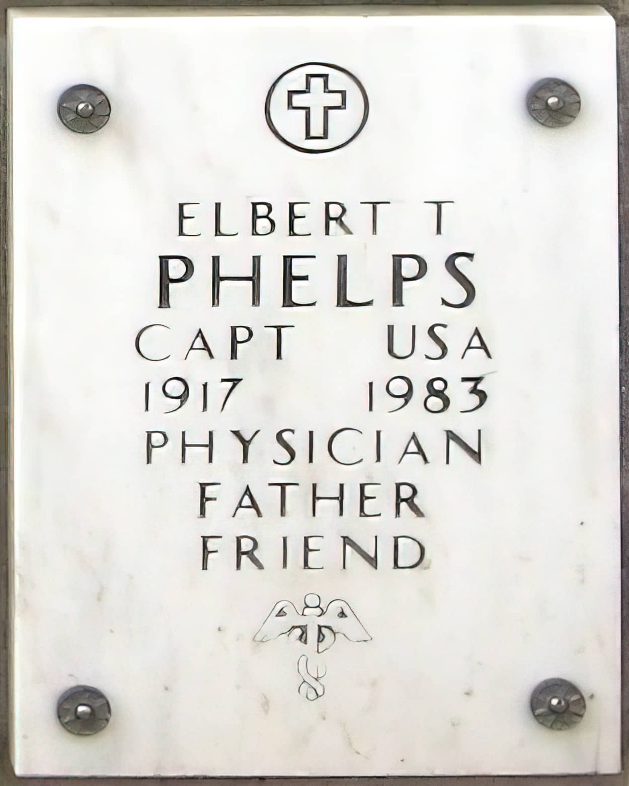 Captain Elbert Phelps marker