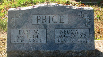 Earl Willard Price Cemetery Marker