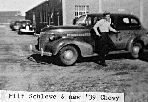 Milt Schleve with new Chevy Milt Schleve with new Chevy