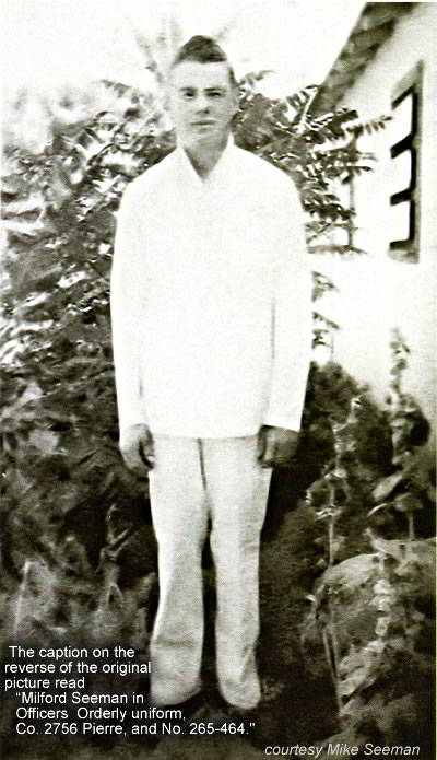 Milford James Seeman in Orderly Uniform Milford James Seeman in Orderly Uniform