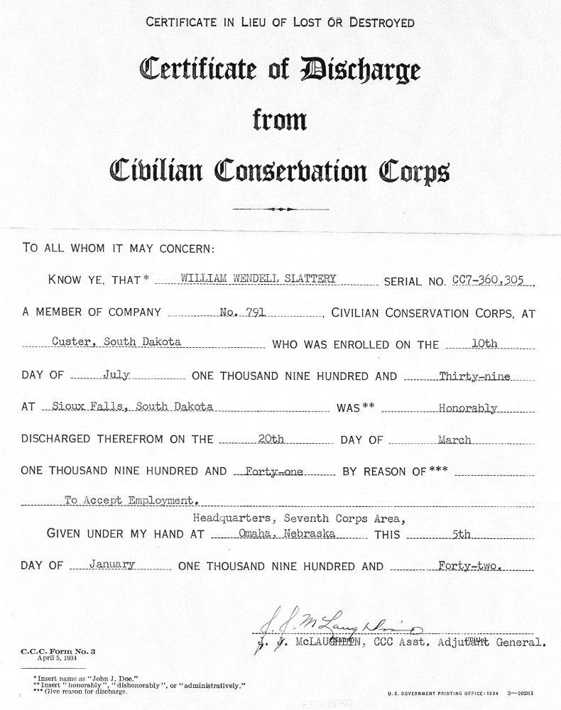 William Slattery Discharge William Slattery Discharge