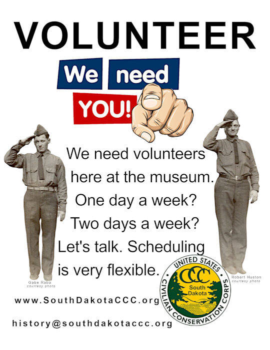 Volunteer at the CCC Museum of South Dakota Volunteer at the CCC Museum of South Dakota