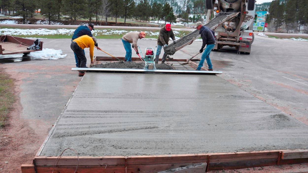 Getting the concrete smooth