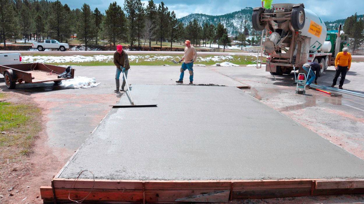 Concrete pad is looking good