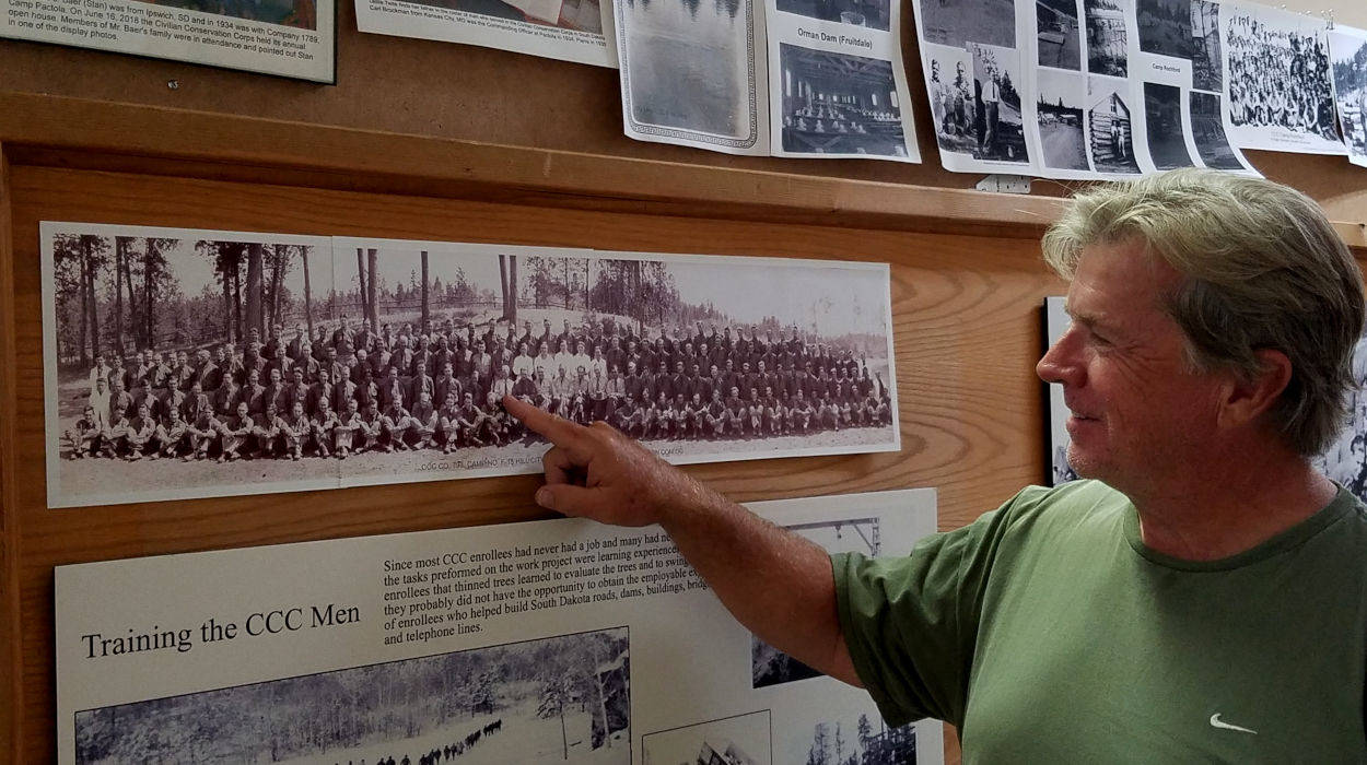 Thomas Mahan views displays at CCC Museum