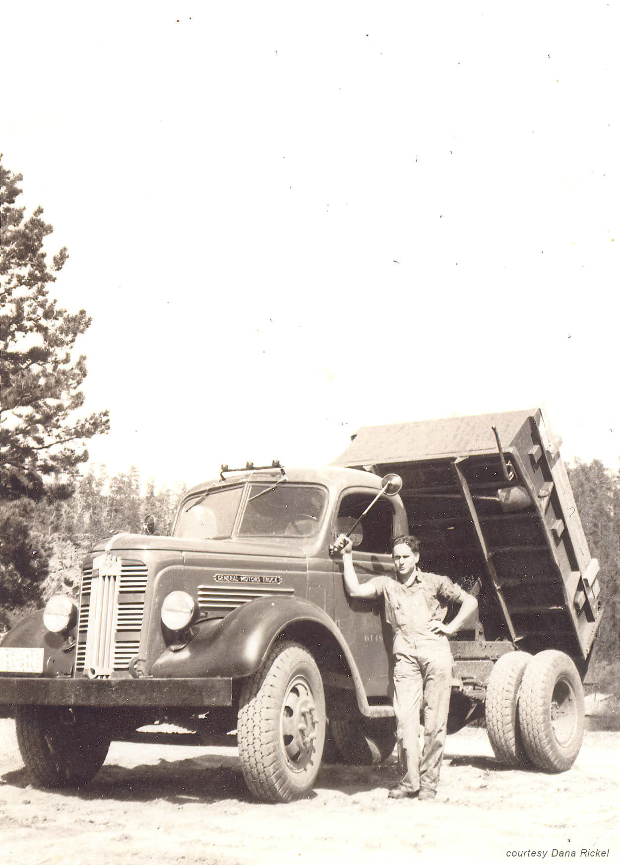 Truck and driver - Mitchell Dam