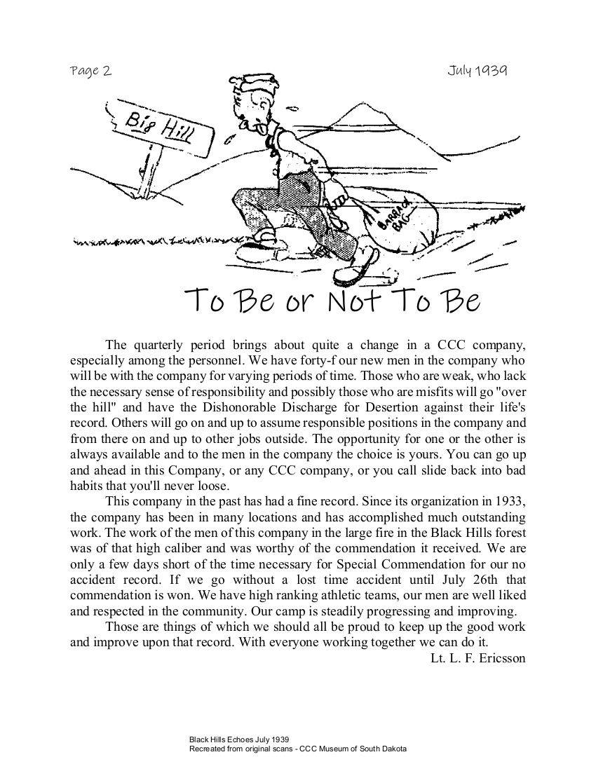 July 1939 Black Hills Echoes
