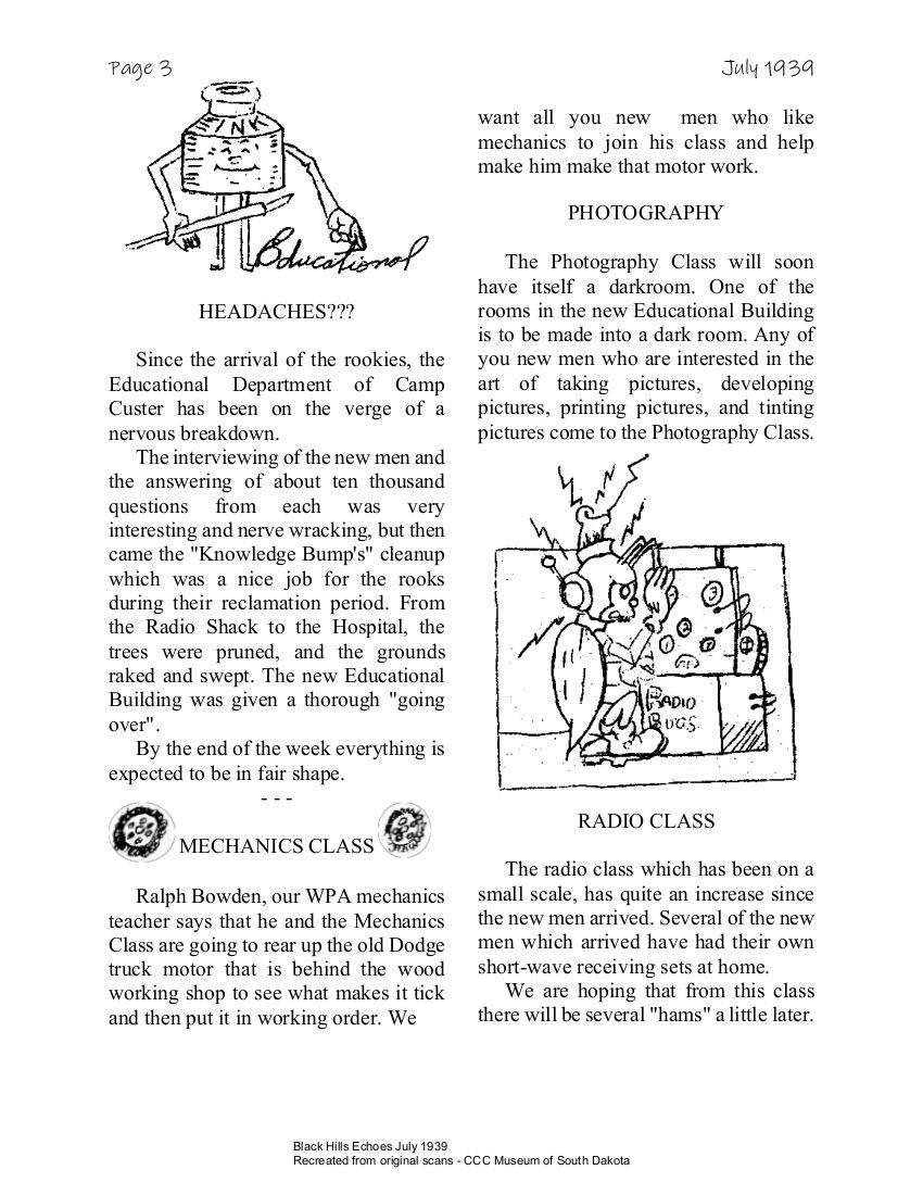 July 1939 Black Hills Echoes