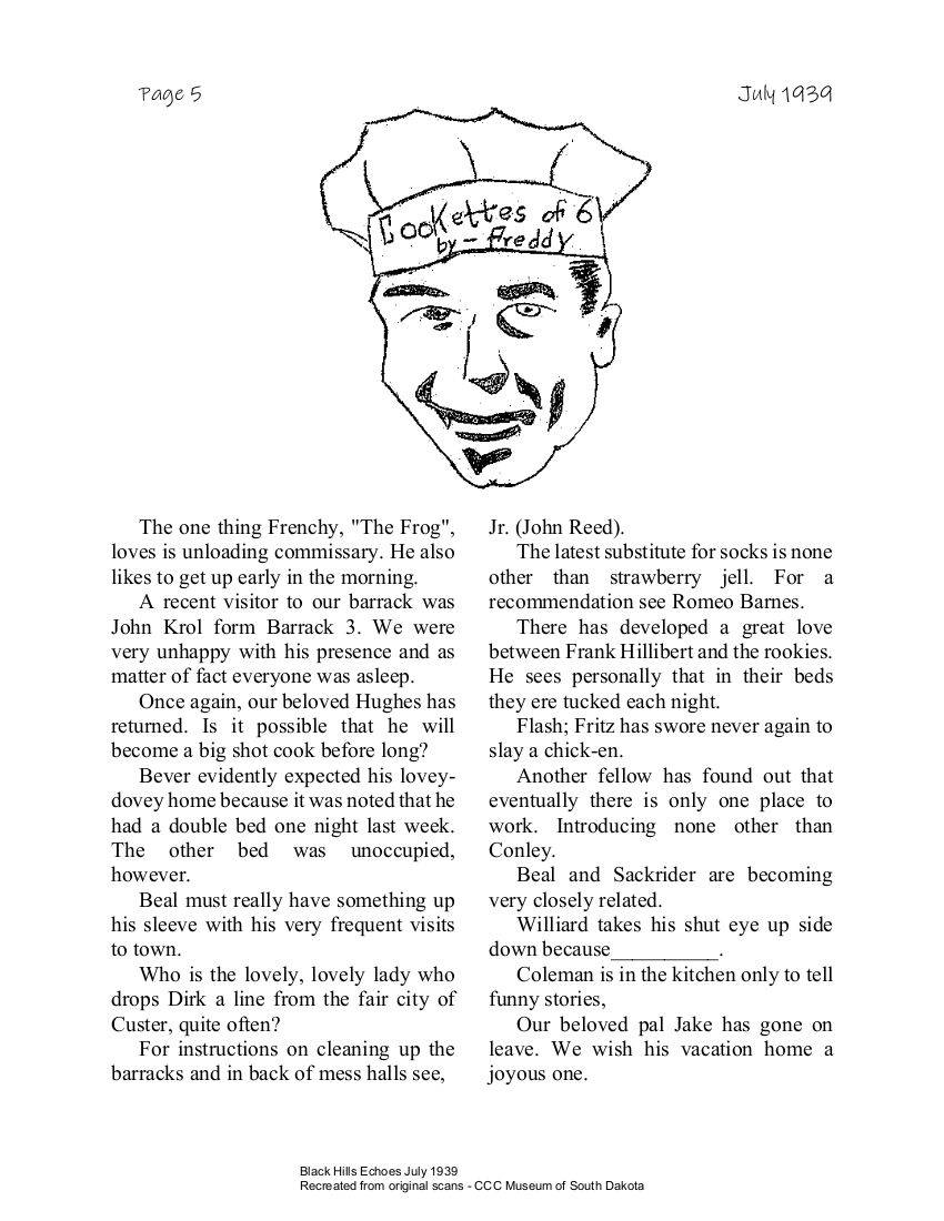 July 1939 Black Hills Echoes