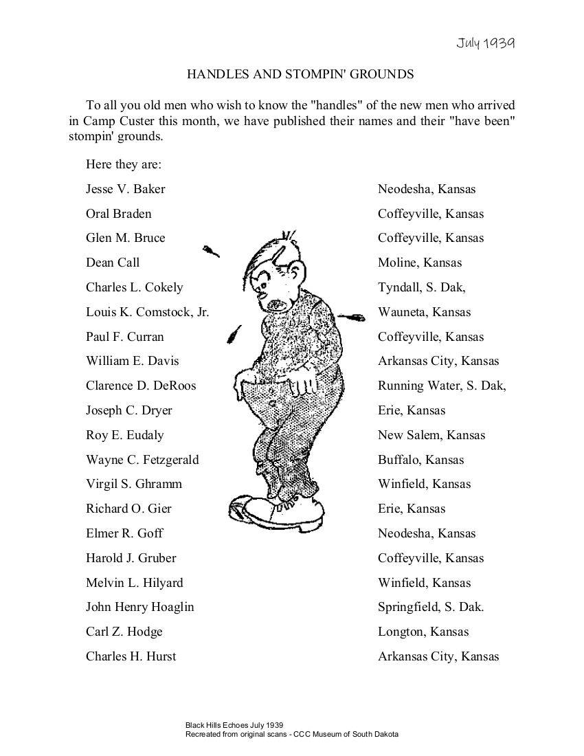 July 1939 Black Hills Echoes