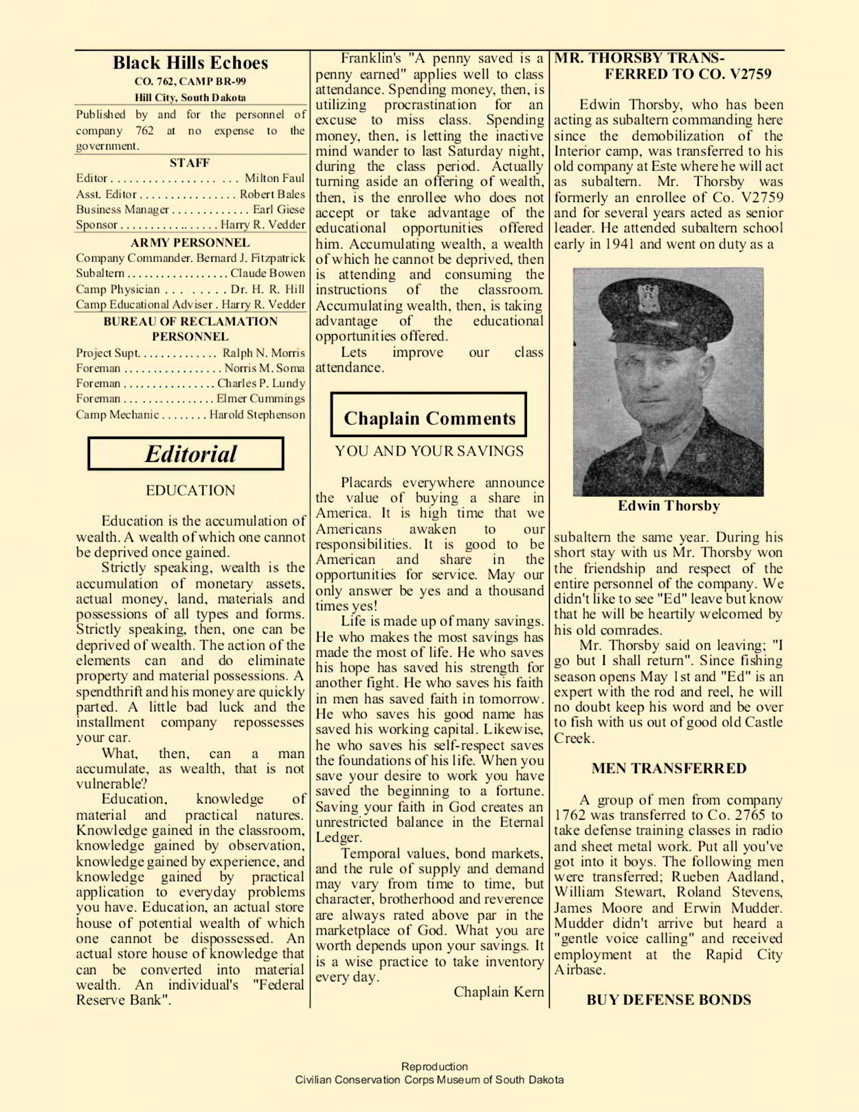 Black Hills Echoes April 1942 - Page 2 Black Hills Echoes April 1942 - Page 2
