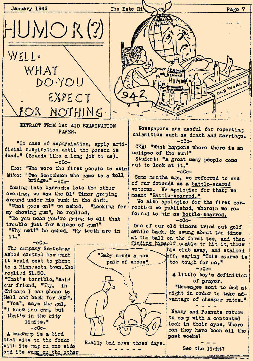 The Este Ripples January 1942 The Este Ripples January 1942