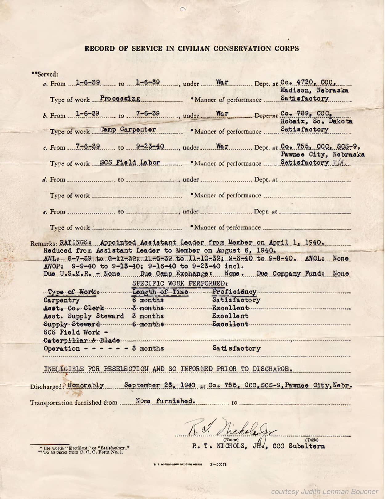 Page 2 of Delbert Lehman Dicharge