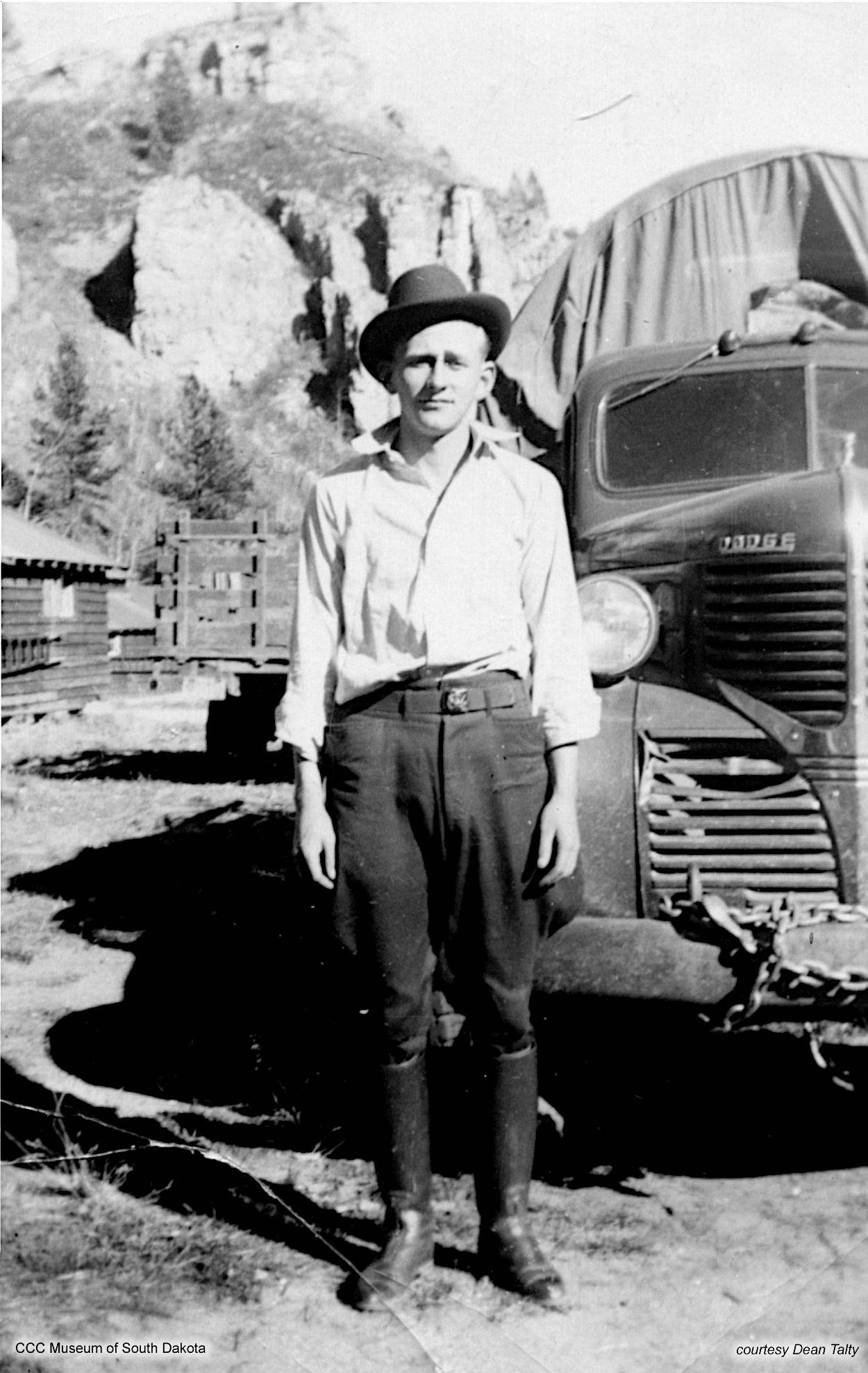 CCC Man by Truck