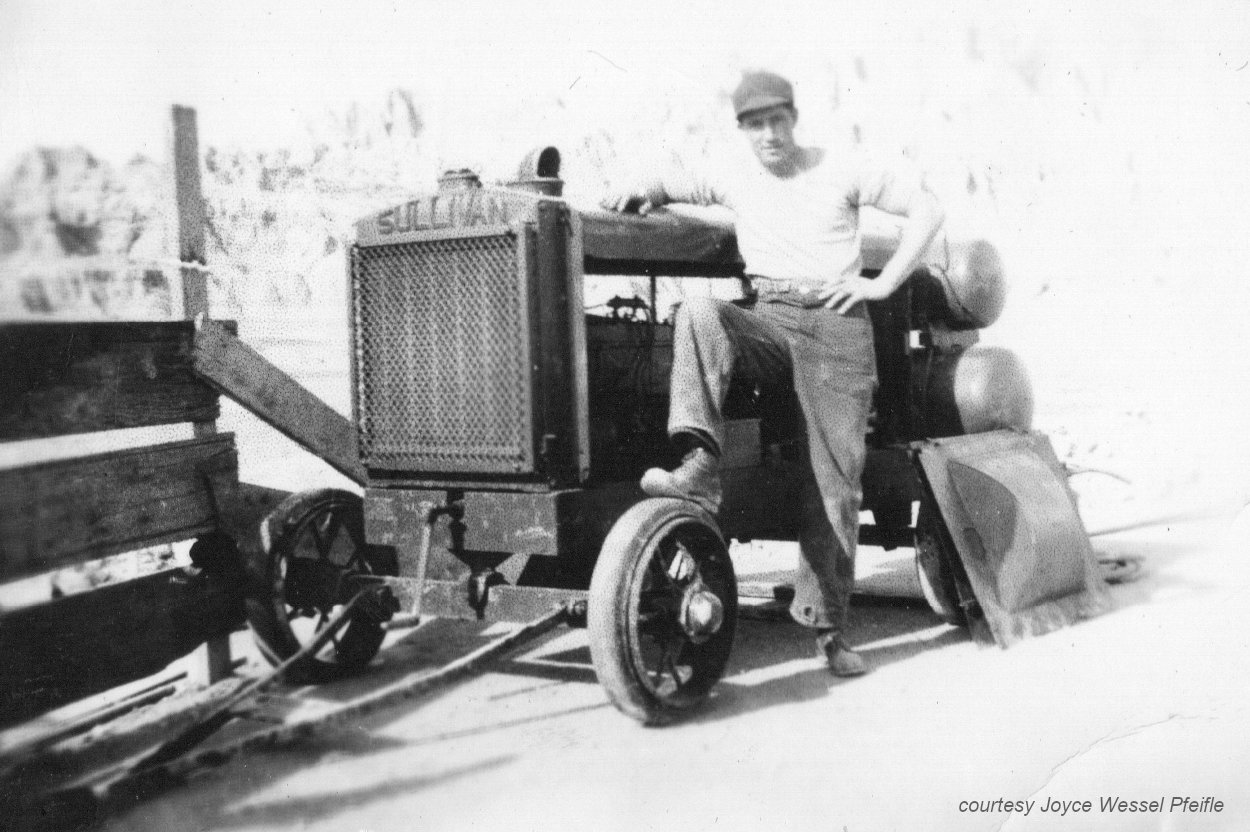 man and machine in the Badlands