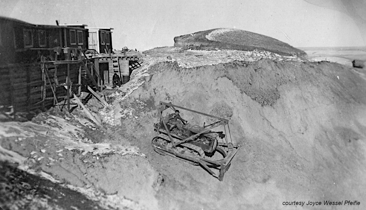 caterpillar Machine in Badlands