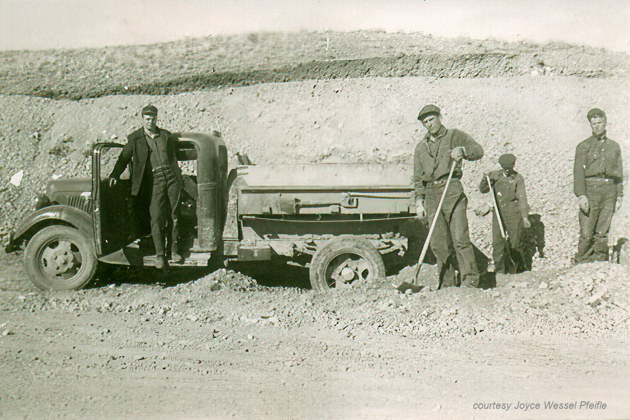 men with truck working