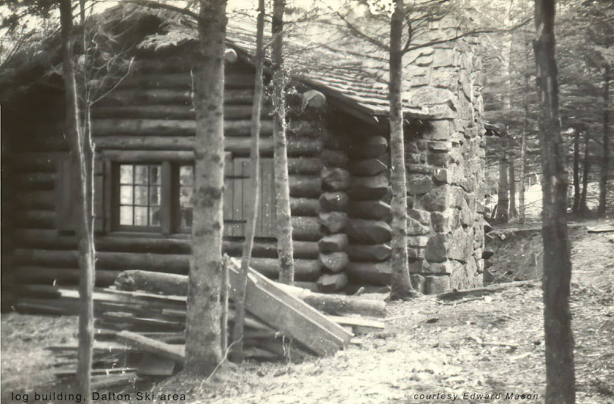 log building at Dalton ski area
