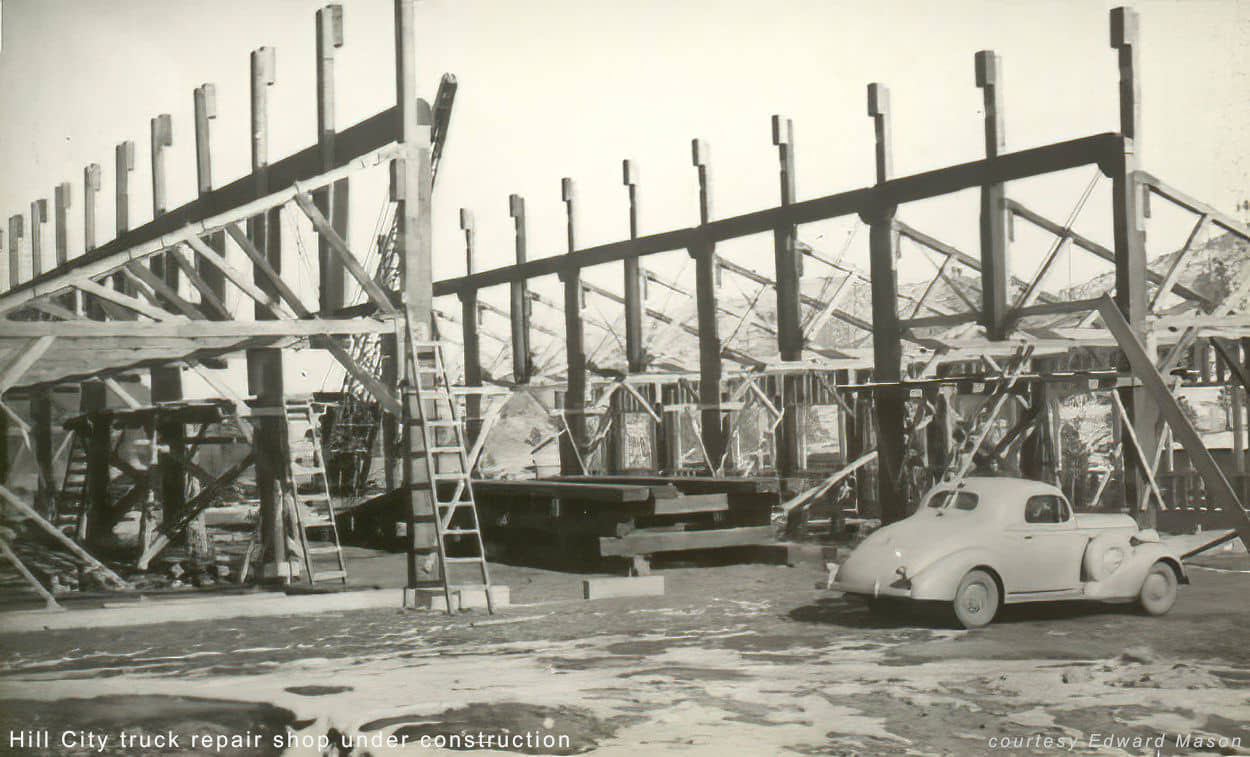 truck repair shop under construction
