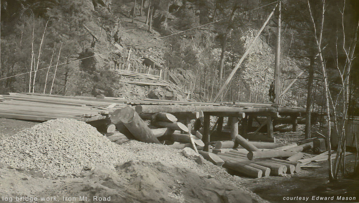 log bridge Iron Mt Road
