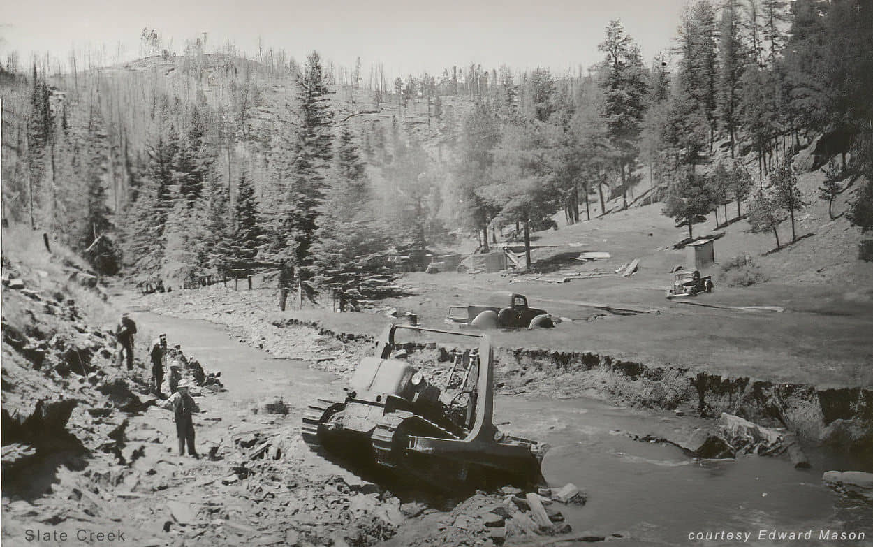 CCC men working on Slate Creek