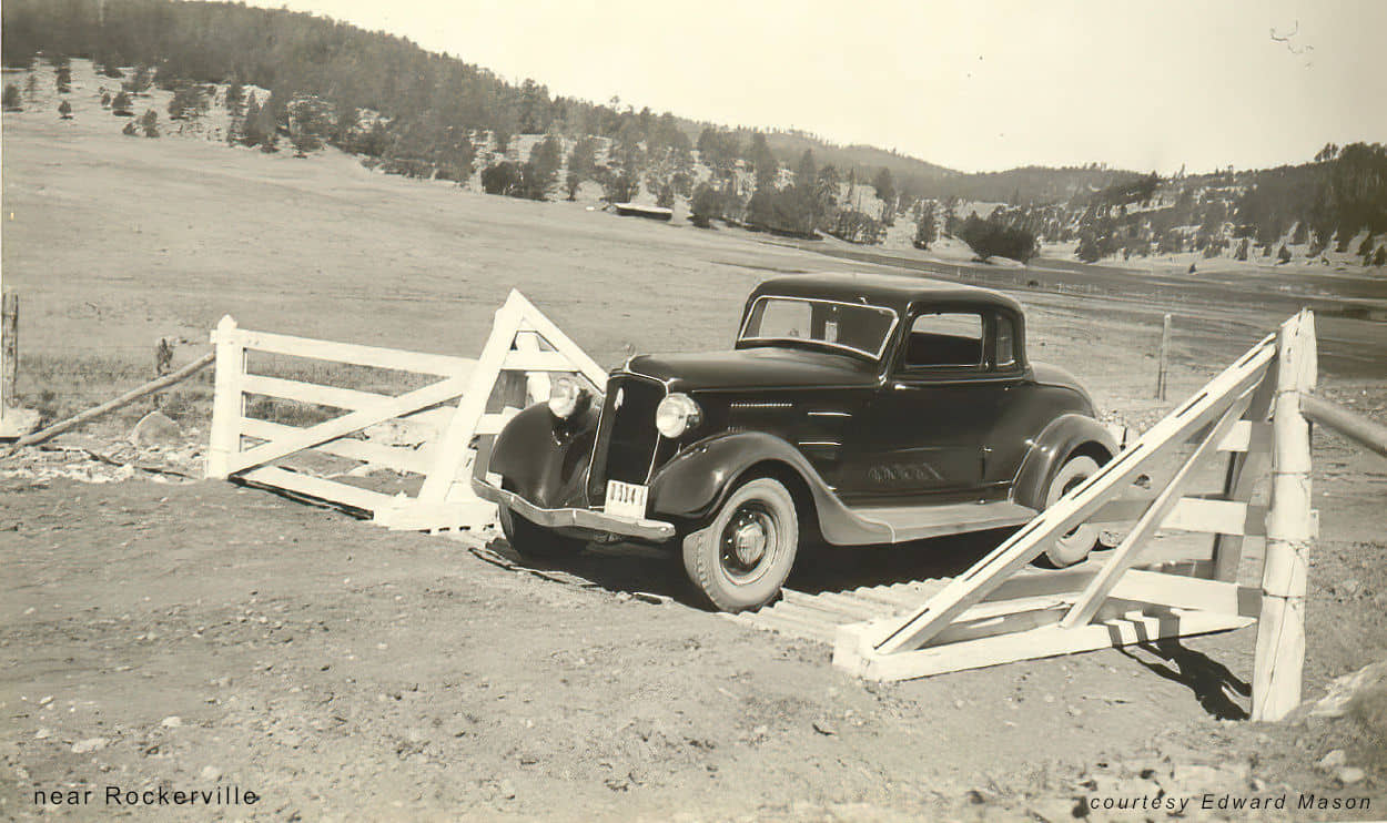 car crossing cattle guard