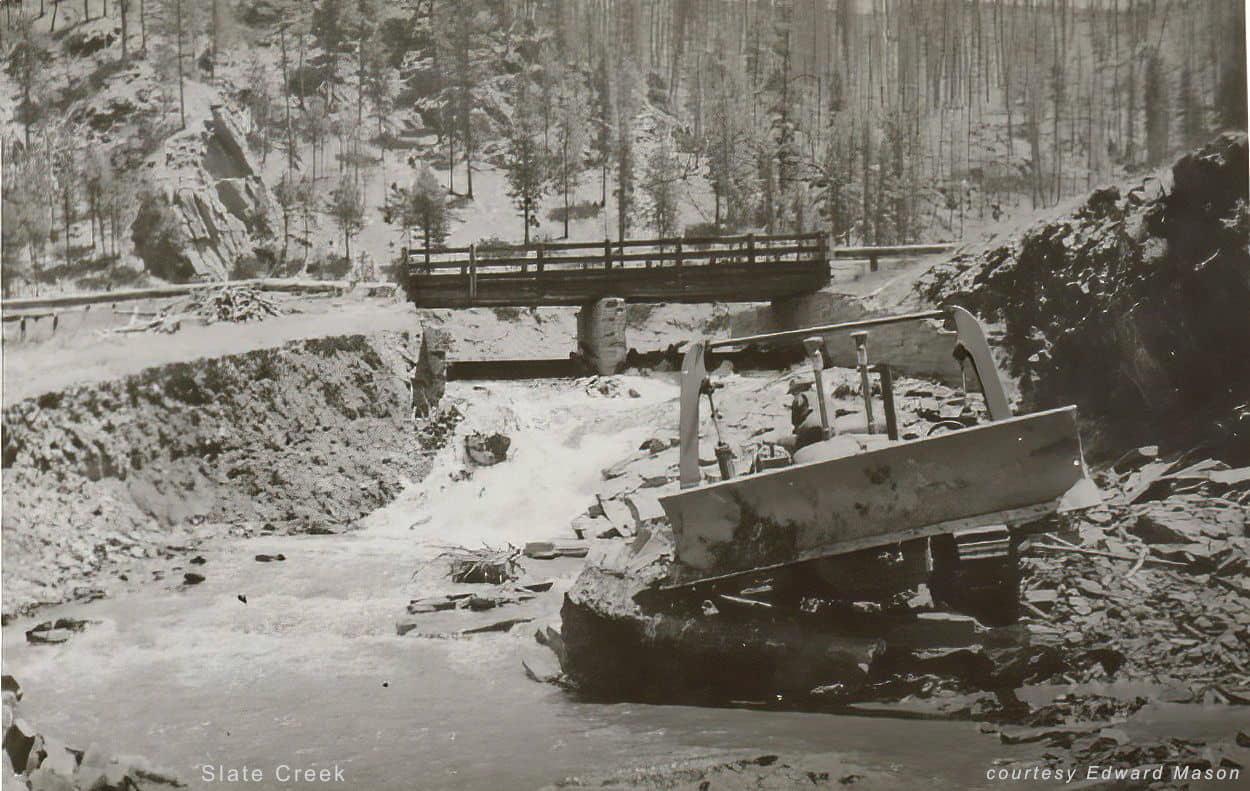 Cat on Slate Creek - Bridge in background