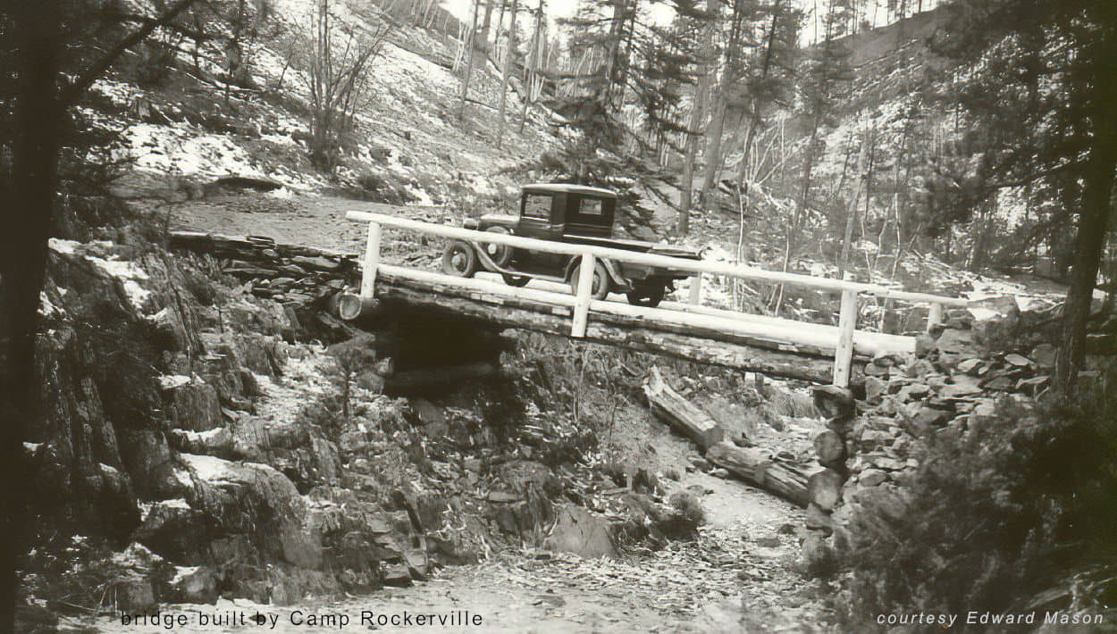 pickup truck on bridge