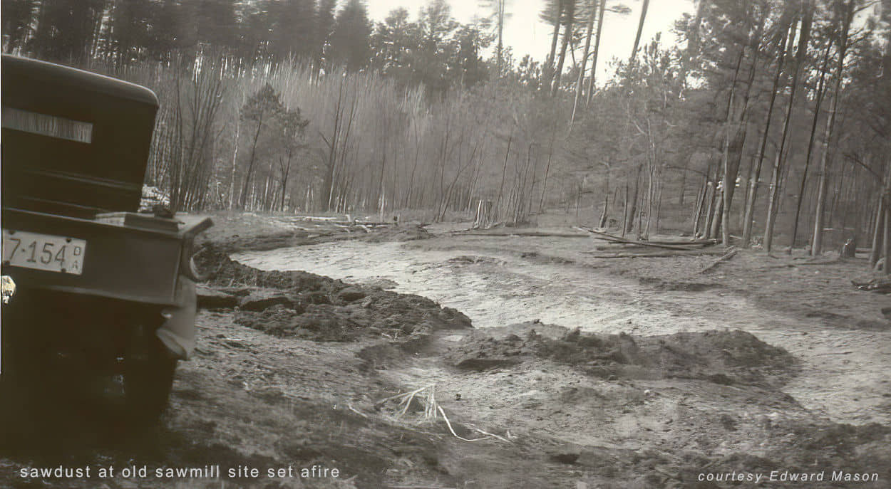 truck at old sawmill site