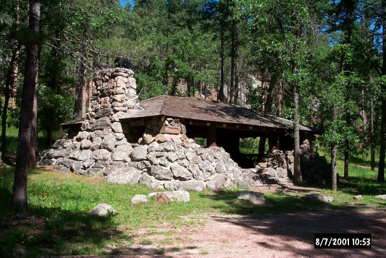 finished campground shelter