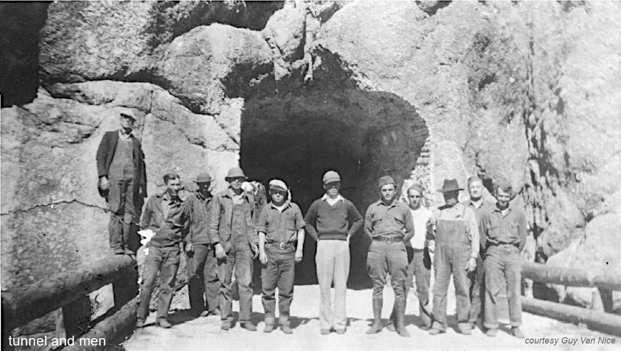CCC men in front of tunnel