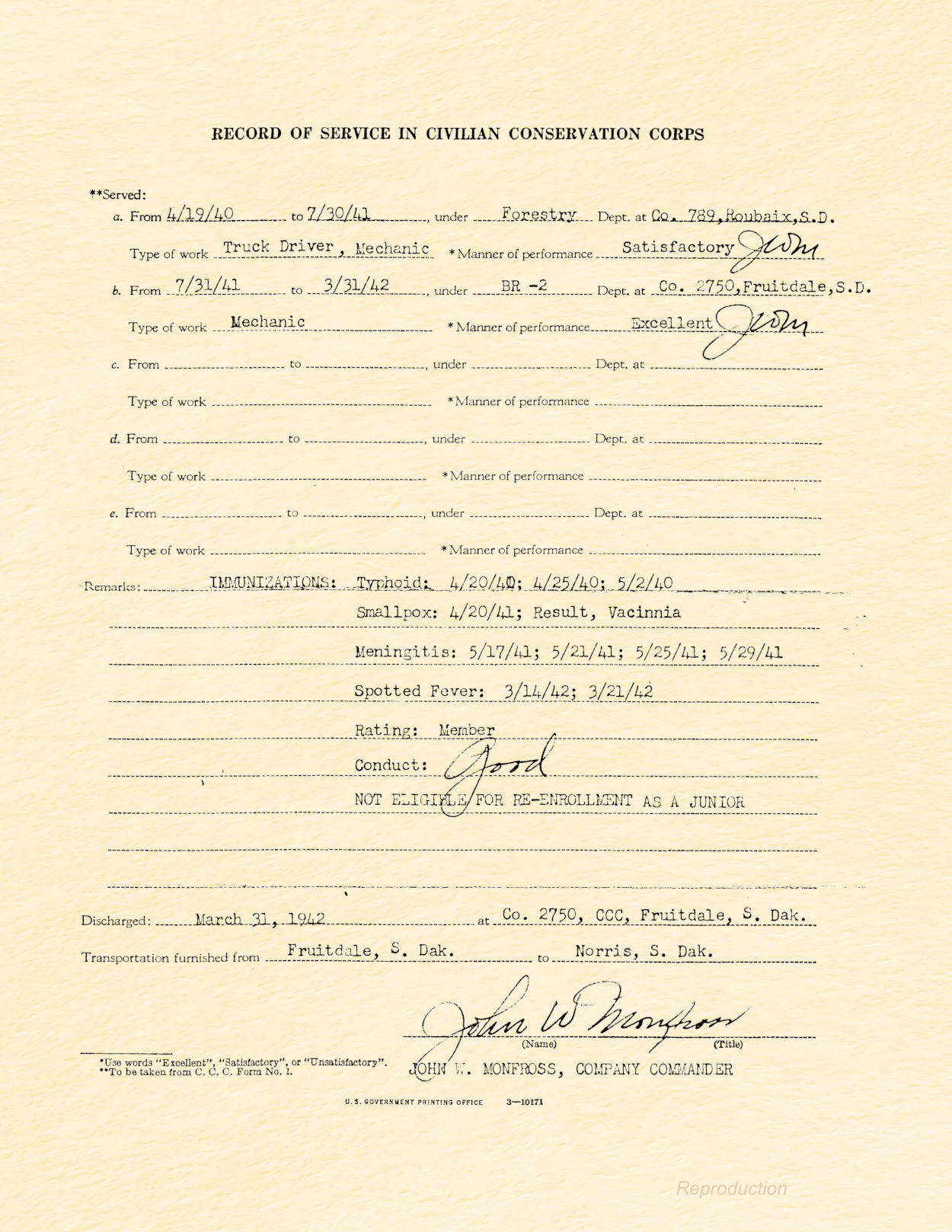 Page 2 CCC Discharge - Henry John Kauth