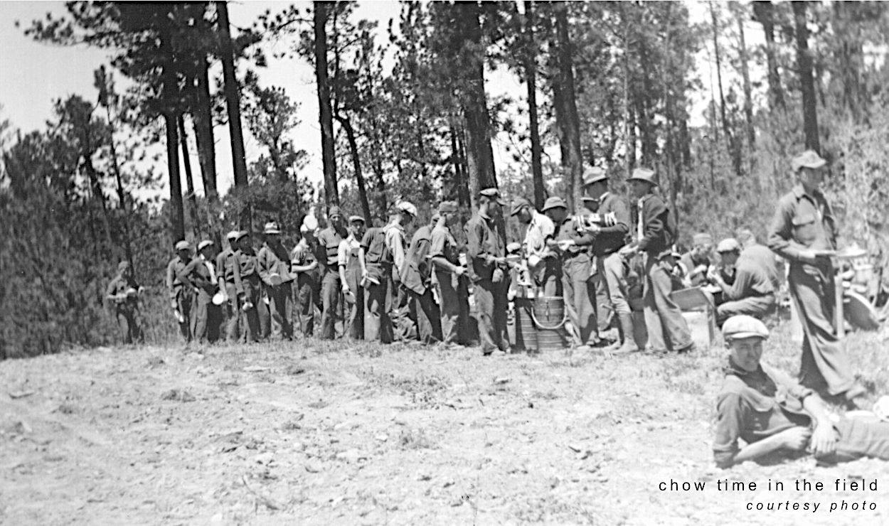 chow time in the field