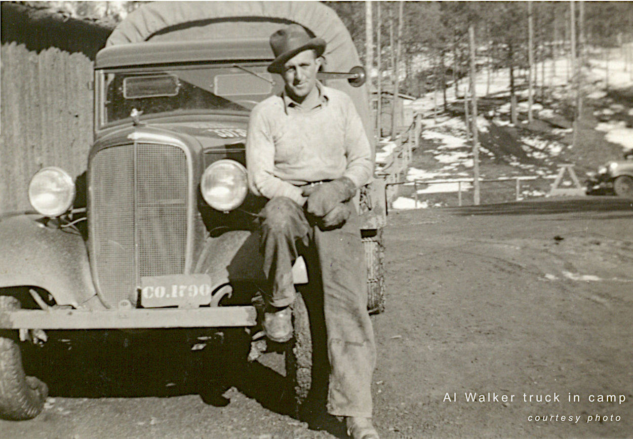 Al Walker standing by CCC truck Al Walker standing by CCC truck