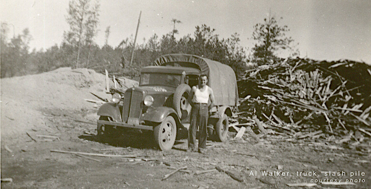 Al Walker standing by CCC truck Al Walker standing by CCC truck