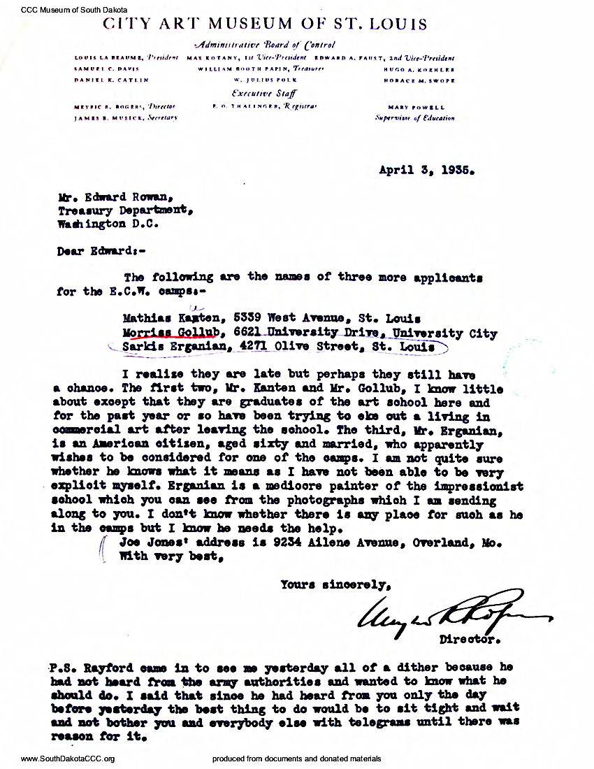 Morris Gollub - CCC Artist