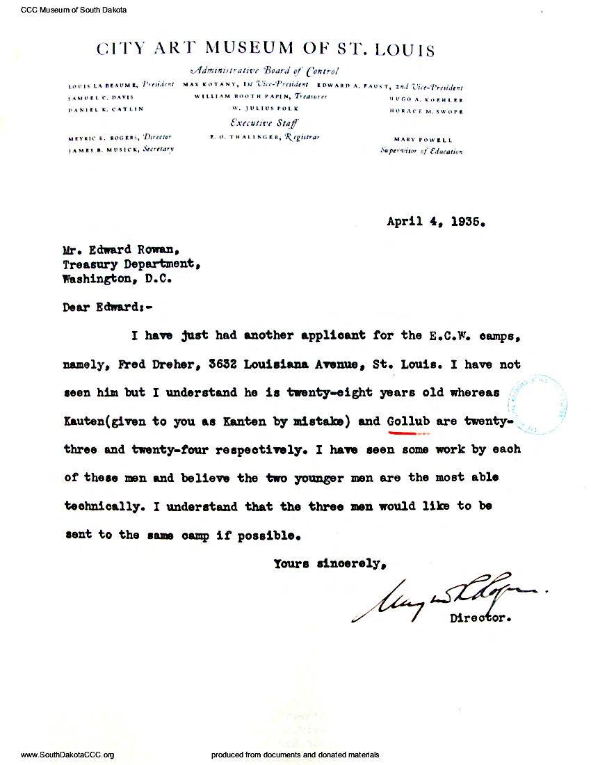 Morris Gollub - CCC Artist