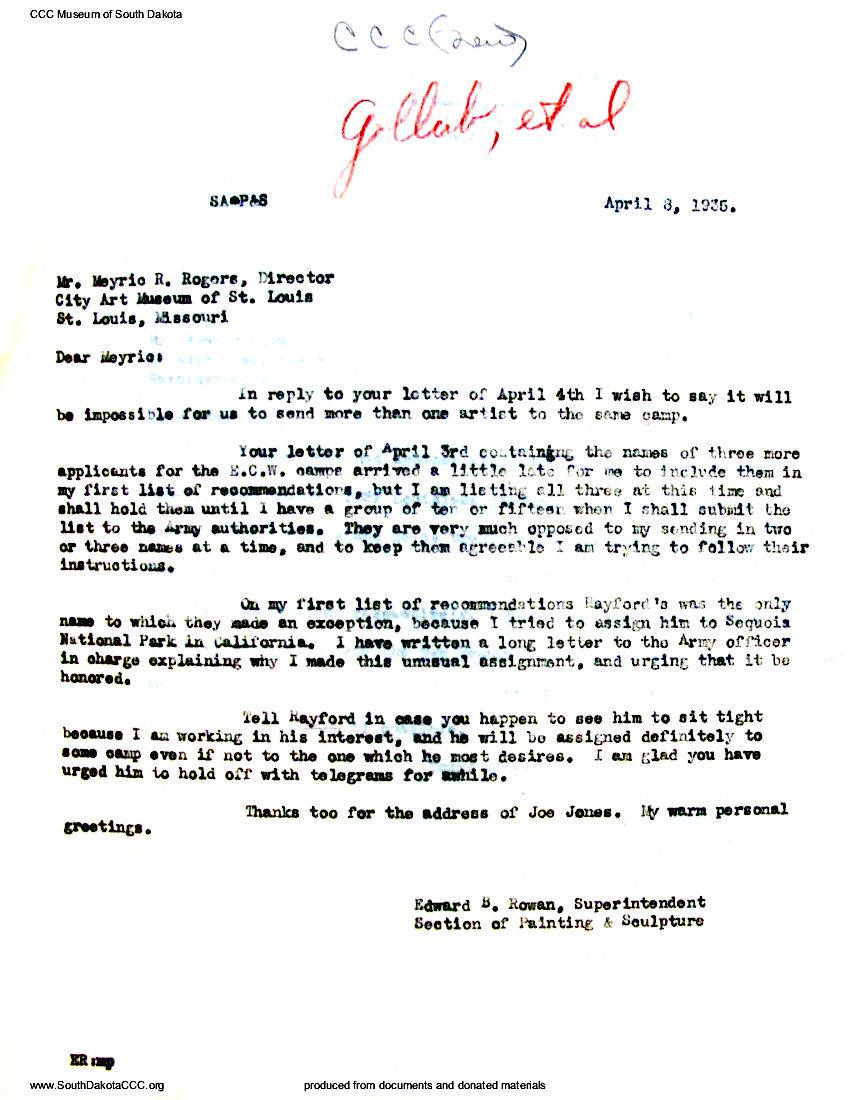 Morris Gollub - CCC Artist