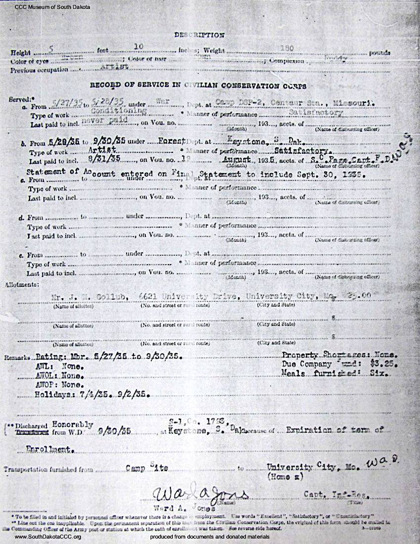 Morris Gollub - CCC Artist